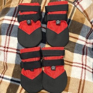 Red and Black Dog Boots
